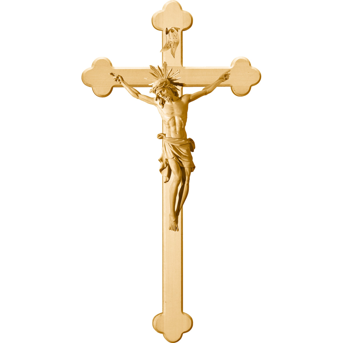 Cristo Pisa en cruz barroca